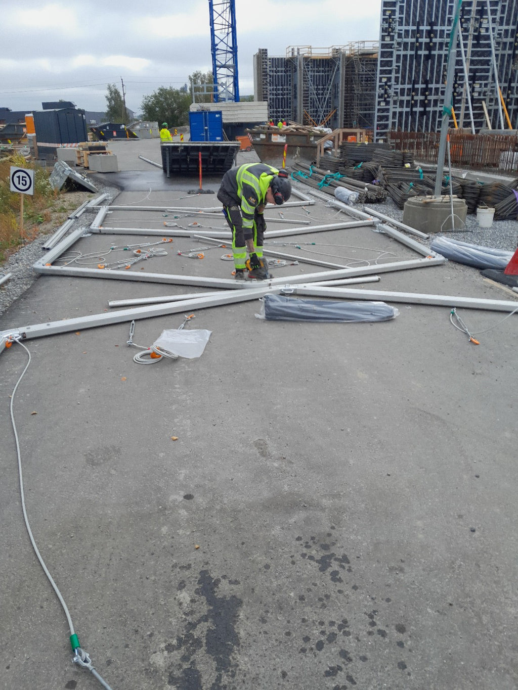 Arbeidstelt 5 m bredde – flere lengder