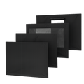 QuickUp veggsett Strong 3x3 m (2 vindu/1 tett/1 dør)